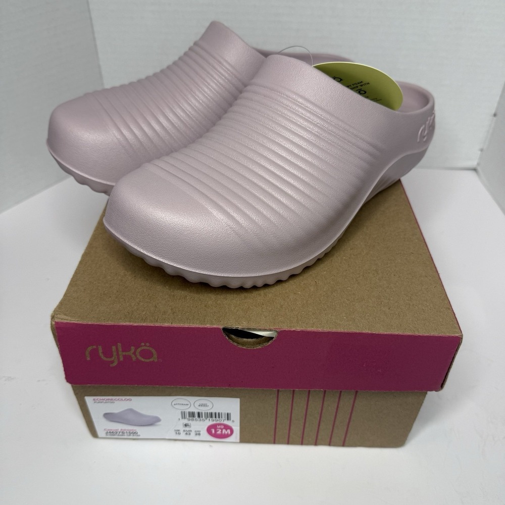 Ryka EchoRec Clog Recovery Shoes Purple Fog Womens 12M J4627S1500 New